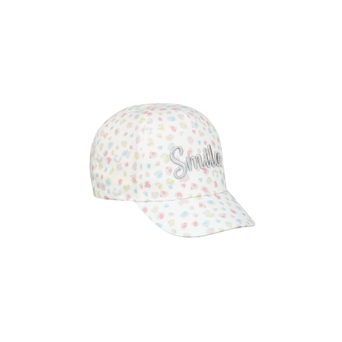 Girls Cap Embroidered - White