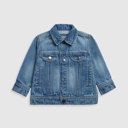 Mothercare Boys Mid-Wash 100% Cotton Denim Jacket - Blue