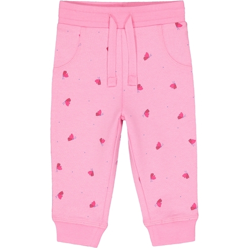 Girls Jogger Butterfly All Over Print-Pink