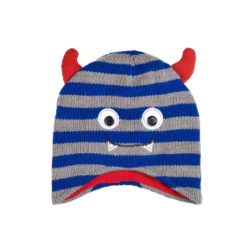 Boys Novelty Monster Trapper Hat - Blue