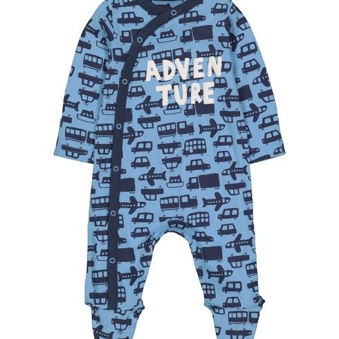 Boys Adventure Transport Sleepsuit - Blue