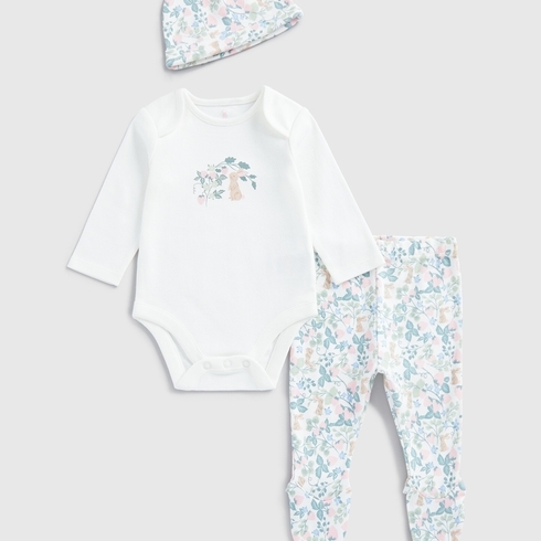 Mothercare Girls Full Sleeve Gift Set -White