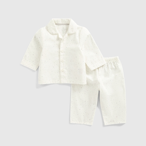 Mothercare Unisex Full Sleeve Pyjamas -White