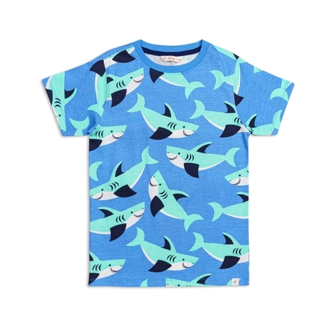 H by hamleys boys shark t-shirt-multi pack of 1