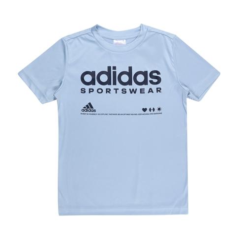 Adidas Kids Boys Polyester T-Shirts-Blue