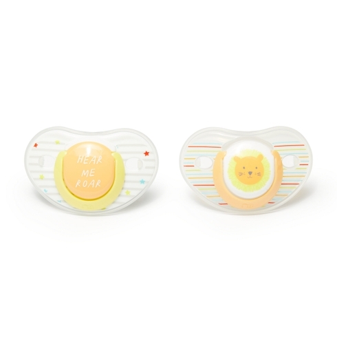 Mothercare Hear Me Roar & Tiger Baby Soothers Multicolor Pack Of 2