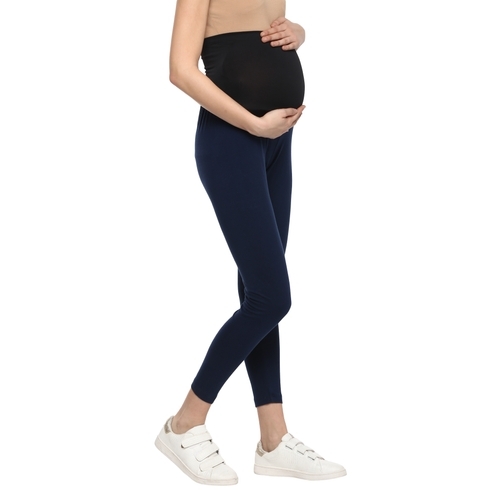 Women Maternity Leggings - Navy Blue