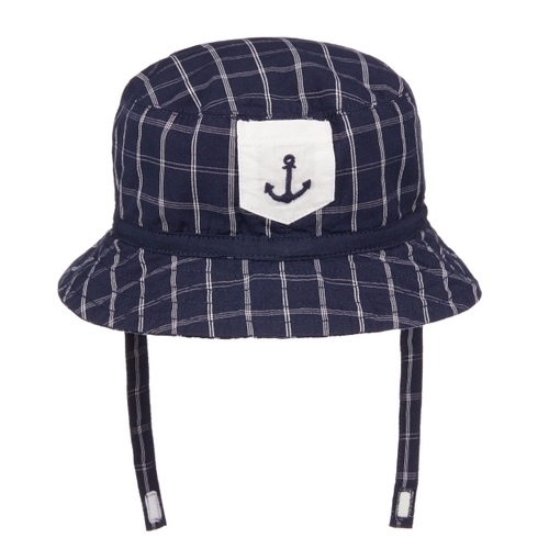 Boys Hat Anchor Embroidery - Navy