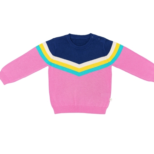 H by Hamleys Boys Full Sleeve Sweater Jacquard Design-Multicolor