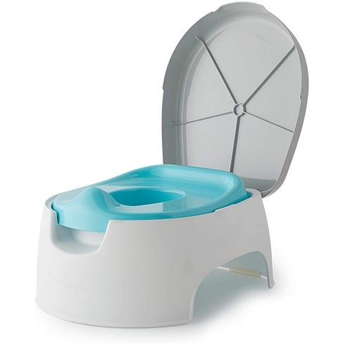 Summer infant 2 in 1 step up potty seat blue & grey