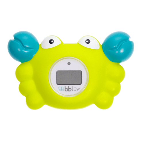 Bblüv kräb 3in 1 thermometer & bath toy celcius lime