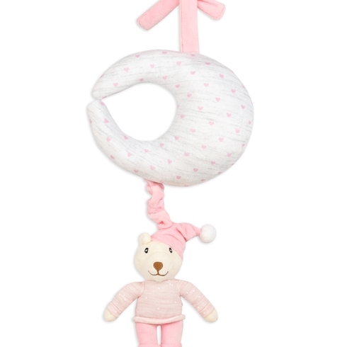 Musical Teddy Pink & White