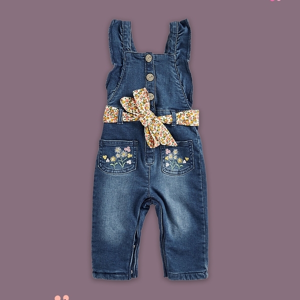 Thigh Length Blue Printed Girl Denim Dungarees, Size: Medium at Rs  280/piece in Chennai