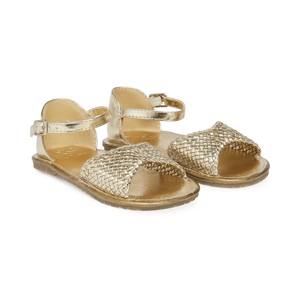 Buy Passion Petals Matte Sandals With Bow For Girls-Gold at Amazon.in