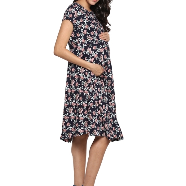 Floral maternity dress