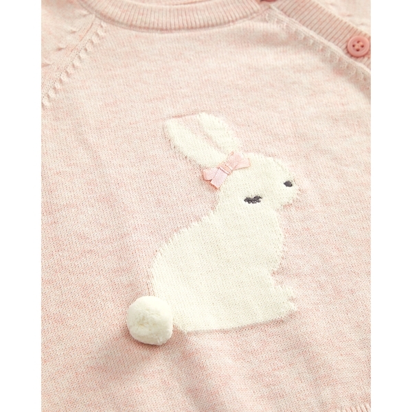 Buy Girls Full sleeves Sweater pom pom bunny detail - Pink Online at Best  Price
