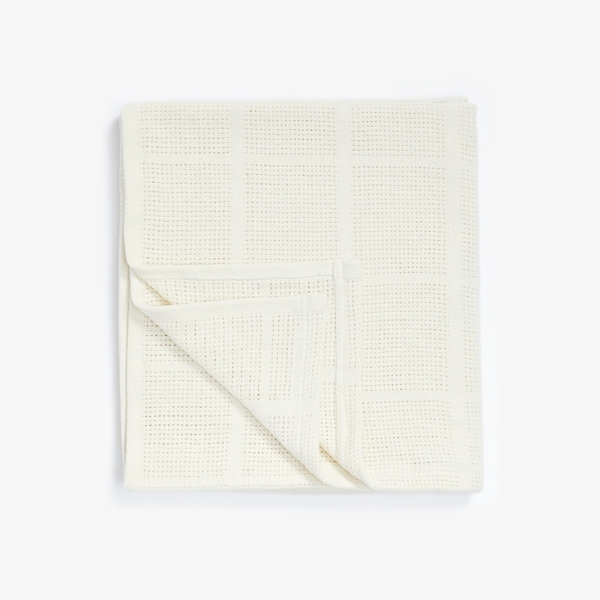 Buy Mothercare Crib, Moses Basket and Pram Cellular Blanket Cream
