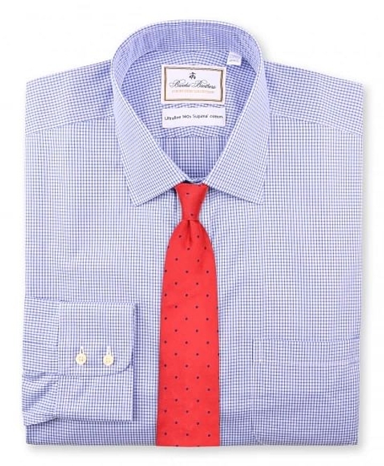 Regent Regular-Fit Dress Shirt, Non-Iron Contrast Ainsley Collar French Cuff