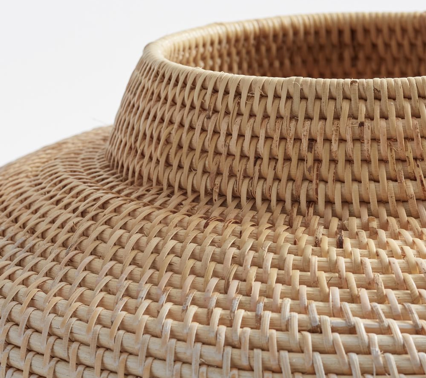 Woven Wicker Floor Vases