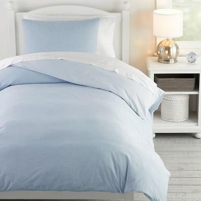 Organic Chambray Reversible Duvet Cover & Standard Sham