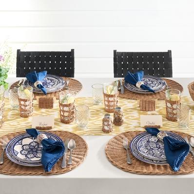 Ava Ikat Organic Cotton Table Runner