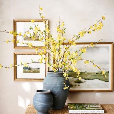 Faux Yellow Forsythia Branch