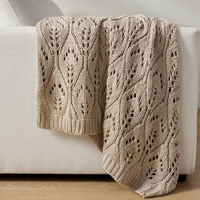 Pointelle Knit Throw