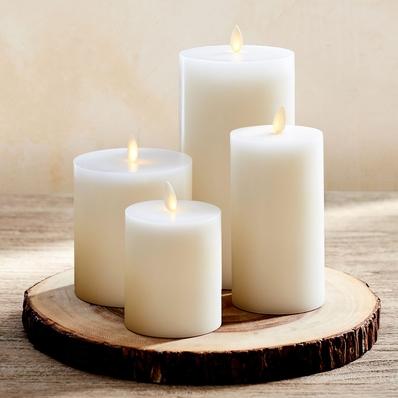 Premium Flickering Flameless Wax Pillar Candle