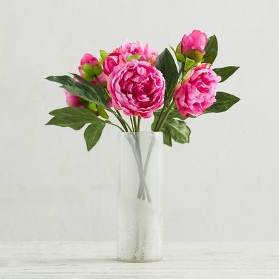 Faux Peony Bundle, Raspberry