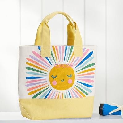 Yellow Rainbow Sun Icon Tote