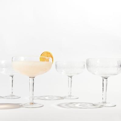 Hammered Outdoor Margarita Glasses