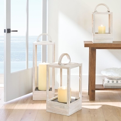 Decker Lanterns, White Wash