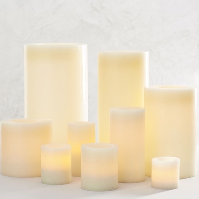 Standard Flameless LED Pillar Candle-Ivory