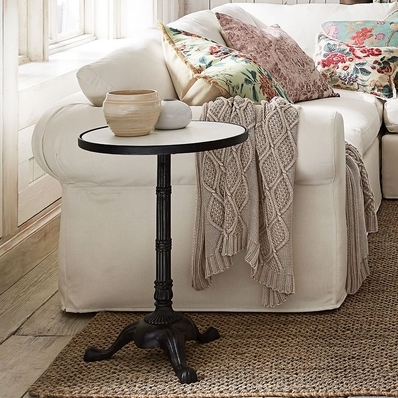 Rae Round Marble End Table