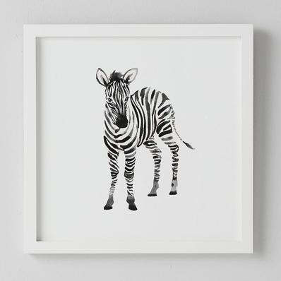 Zebra Nursery Animal Art Frame