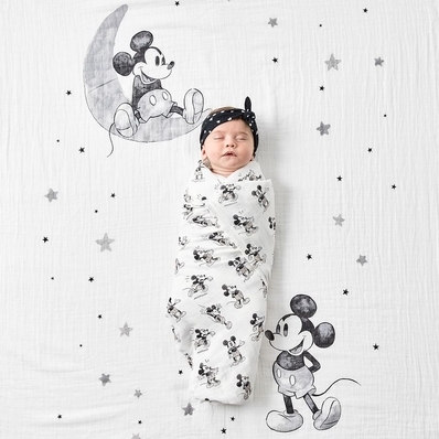 Disney Mickey And Minnie Mouse Organic Swaddle Set