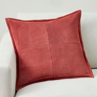 Pieced Suede Pillow