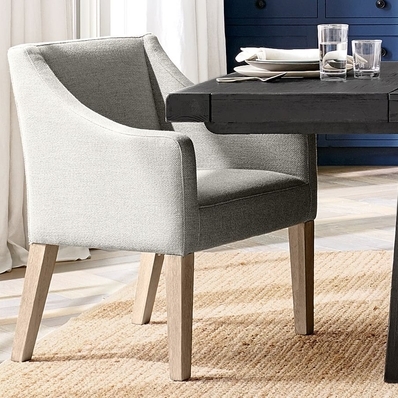 Classic Slope Upholstered Dining Armchair