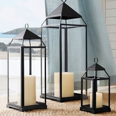 Malta Glass & Metal Indoor/Outdoor Lantern - Bronze Finish