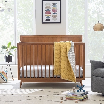 west elm x pbk Mid Century 4-in-1 Convertible Crib