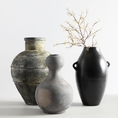 Artisan Vase Collection-Black