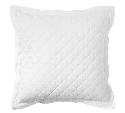 Belgian Flax Linen Diamond Quilted Sham