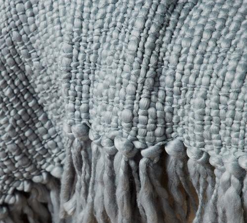 Textured Basketweave Knit Throw