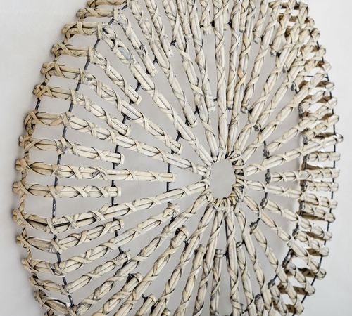 Handwoven Willow Wheel Wall Art