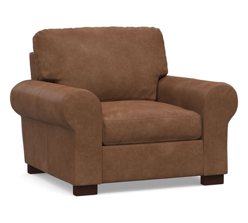 Turner Roll Arm Leather Armchair