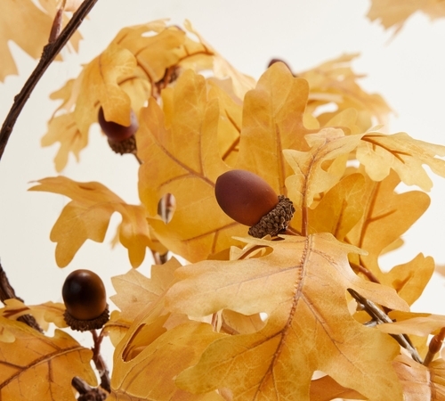 Faux Golden Oak Branch With Acorns