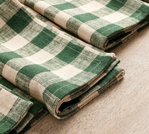 Dalton Check Yarn Dyed Cotton/Linen Napkins - Set of 4