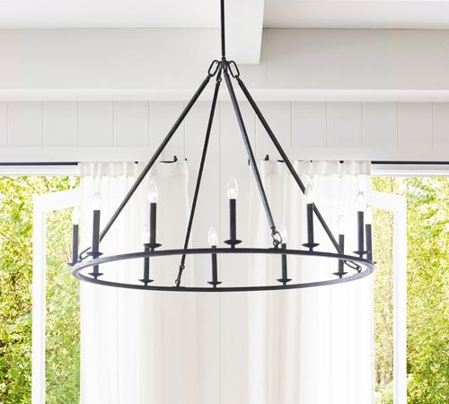 Remington Iron Round Chandelier