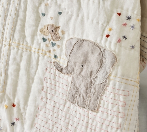 Ellis Elephant Baby Quilt