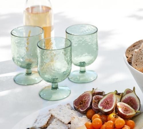 Hammered Outdoor Goblets